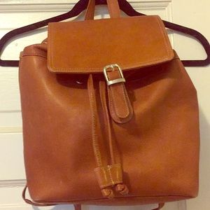Leather backpack purse